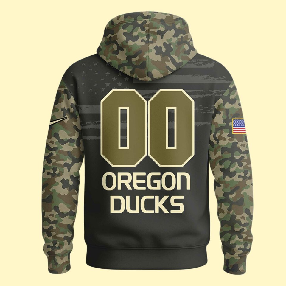 Oregon Ducks Football Hoodie Salute to Service 2025 Edition