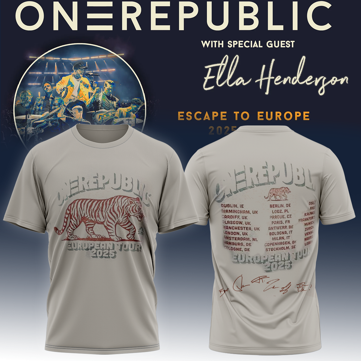 OneRepublic Official Tour TShirt