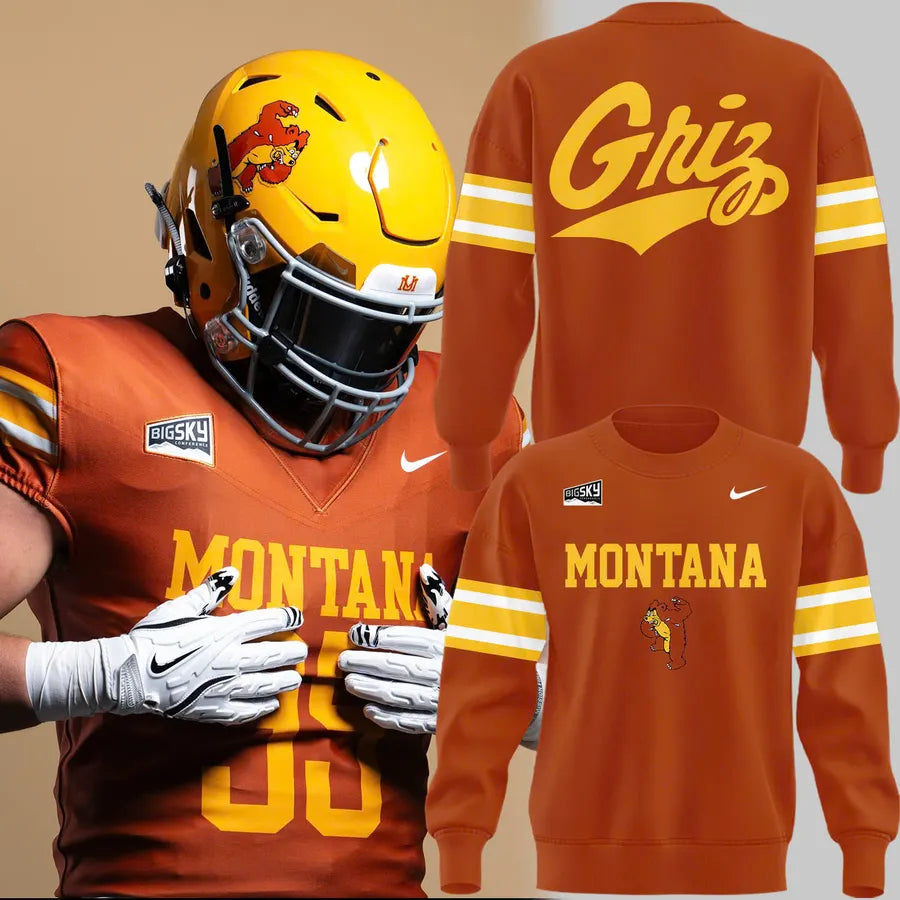 1995 Montana Grizzlies Throwbacks Uniform Sweatshirt