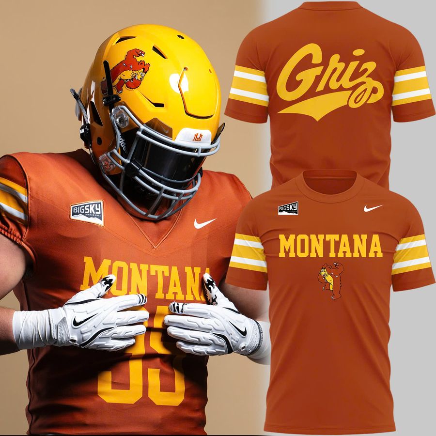 1995 Montana Grizzlies Throwbacks Uniform T-Shirt