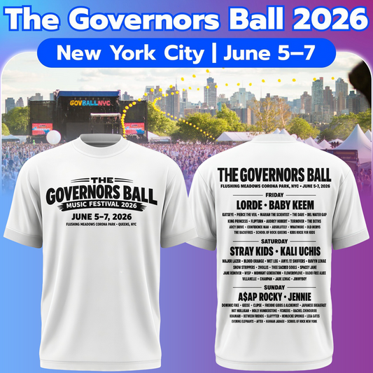 1.Limited Edition The Governors Ball Music Festival Tshirt 2026