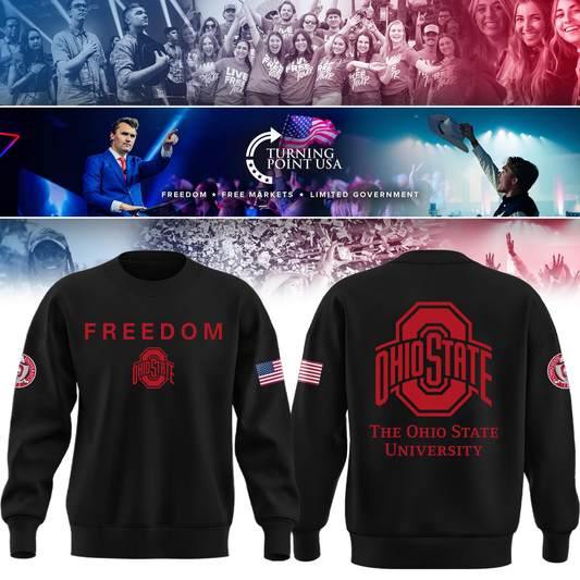 Ohio State Buckeyes x Turning Point USA Sweatshirt - Buckeyes Freedom Shirt Exclusive Design & 100% Cotton Fabric