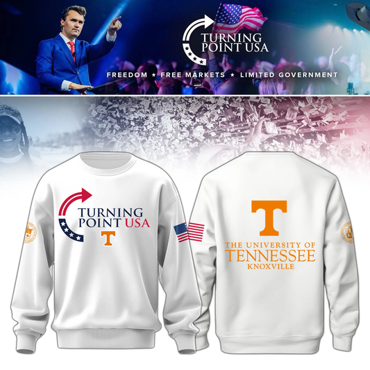 University of Tennessee, Knoxville x Turning Point USA Sweatshirt - Tennessee Vols Freedom Shirt Exclusive Design & 100% Cotton Fabric
