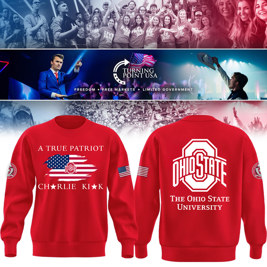 Ohio State Buckeyes x Turning Point USA Sweatshirt - Buckeyes Freedom Shirt Exclusive Design & 100% Cotton Fabric