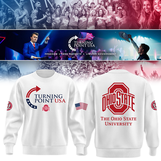 Ohio State Buckeyes x Turning Point USA Sweatshirt - Buckeyes Freedom Shirt Exclusive Design & 100% Cotton Fabric