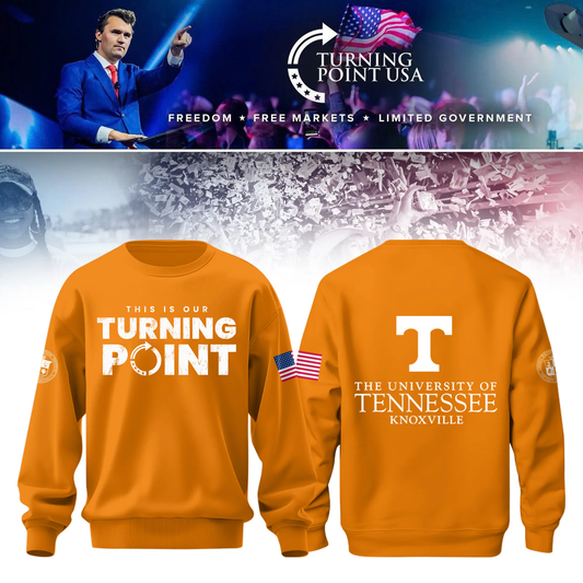 University of Tennessee, Knoxville x Turning Point USA Sweatshirt - Tennessee Vols Freedom Shirt Exclusive Design & 100% Cotton Fabric