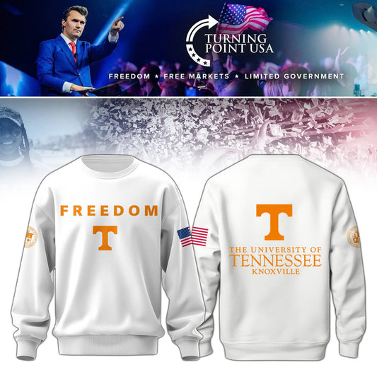 University of Tennessee, Knoxville x Turning Point USA Sweatshirt - Tennessee Vols Freedom Shirt Exclusive Design & 100% Cotton Fabric