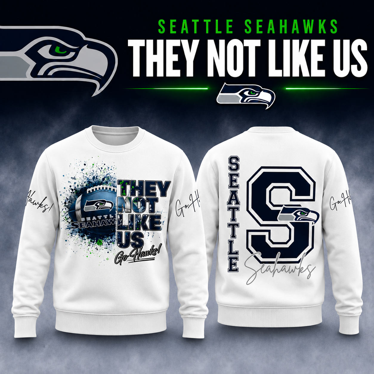 Seahawks Fans - "They Not Like Us" Limited Edition Sweater