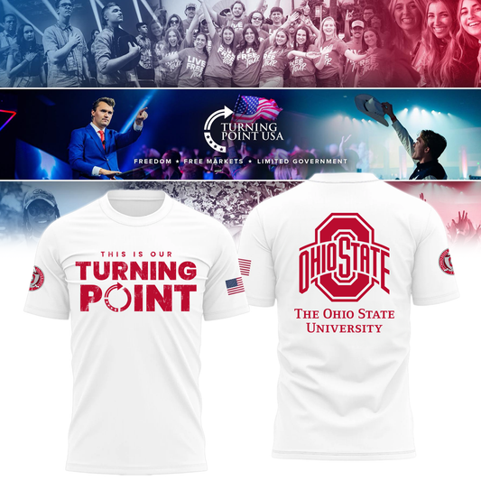 Ohio State Buckeyes x Turning Point USA T-Shirt - Buckeyes Freedom Shirt Exclusive Design & 100% Cotton Fabric