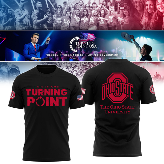 Ohio State Buckeyes x Turning Point USA T-Shirt - Buckeyes Freedom Shirt Exclusive Design & 100% Cotton Fabric