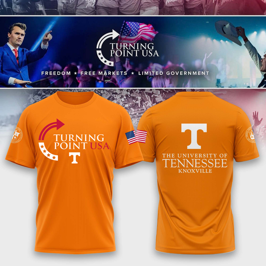 University of Tennessee, Knoxville x Turning Point USA T-Shirt - Tennessee Vols Freedom Shirt Exclusive Design & 100% Cotton Fabric