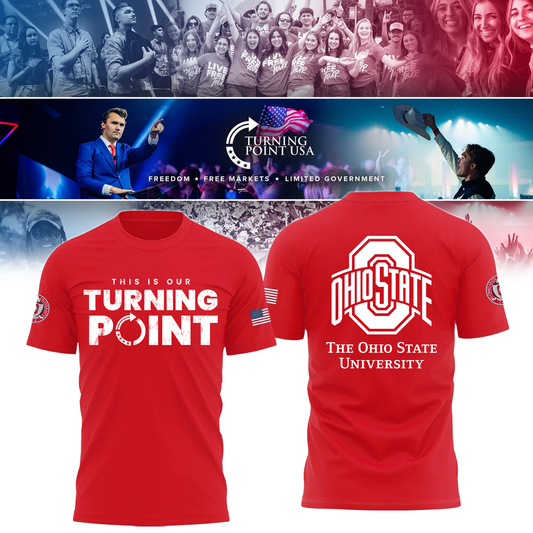 Ohio State Buckeyes x Turning Point USA T-Shirt - Buckeyes Freedom Shirt Exclusive Design & 100% Cotton Fabric