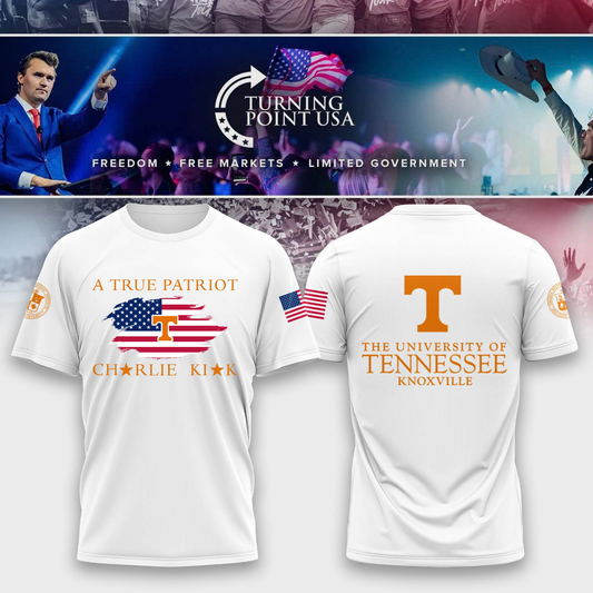 University of Tennessee, Knoxville x Turning Point USA T-Shirt - Tennessee Vols Freedom Shirt Exclusive Design & 100% Cotton Fabric