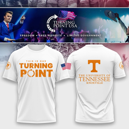 University of Tennessee, Knoxville x Turning Point USA T-Shirt - Tennessee Vols Freedom Shirt Exclusive Design & 100% Cotton Fabric