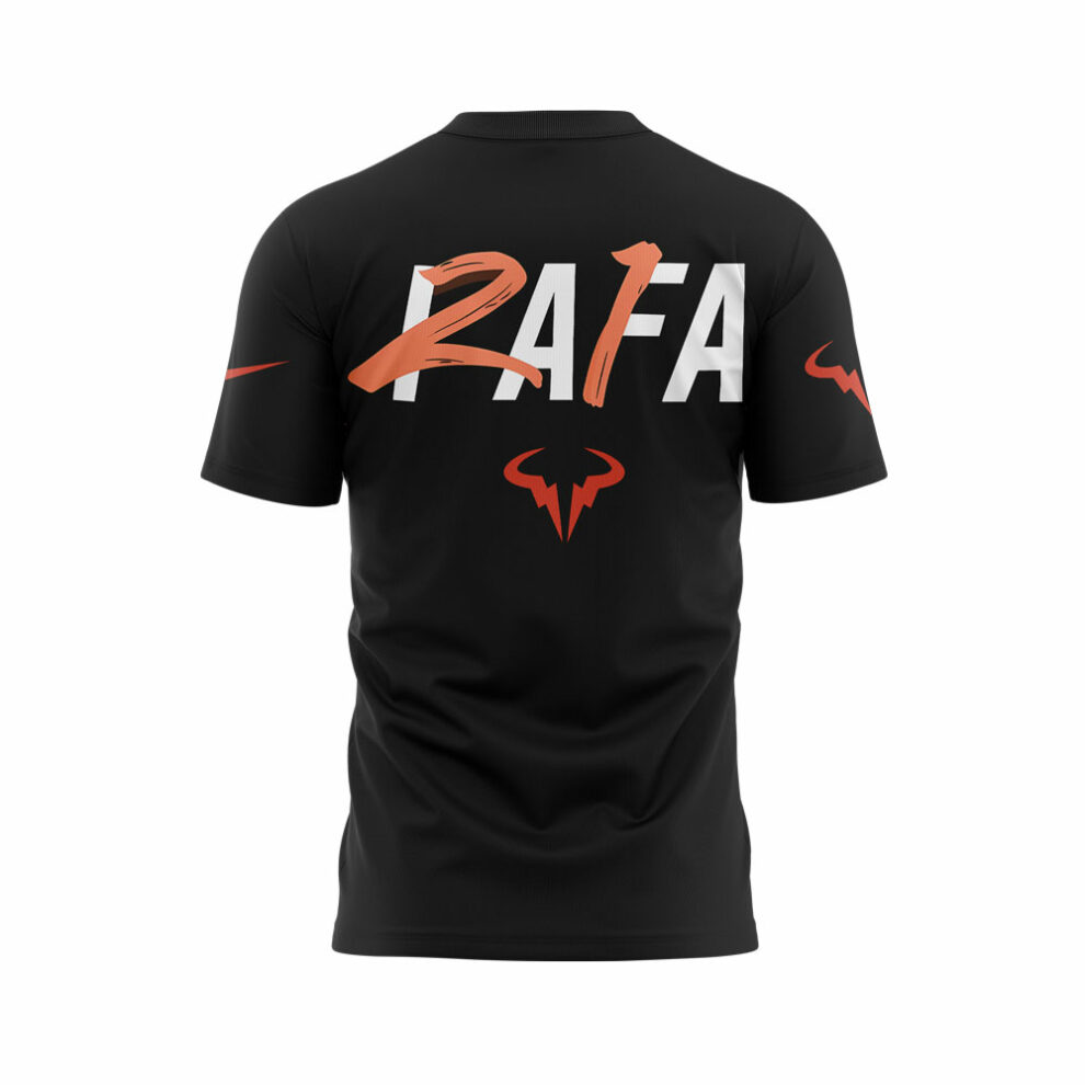 Exclusive Version Rafael Nadal Black T-Shirt - Merci Rafa Shirt