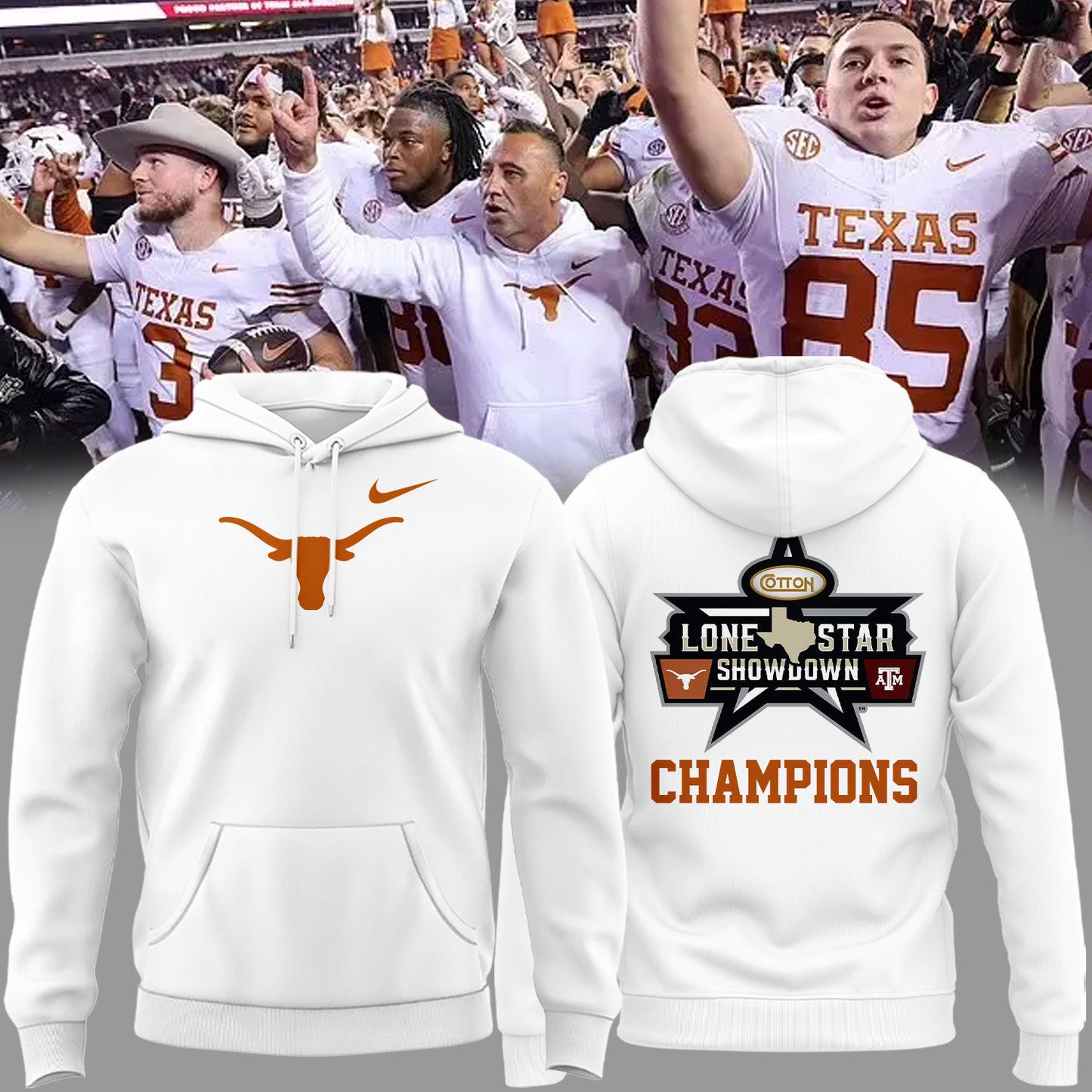 Premium Texas Longhorns Gear - Limited Edition 2024 Lone Star Showdown TEXAS LONGHORNS Hoodie - Unique Gift For Texas Longhorns Fan