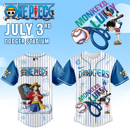 .Los Angeles Dodgers _ ONE PIECE Night Limited Jersey 2025