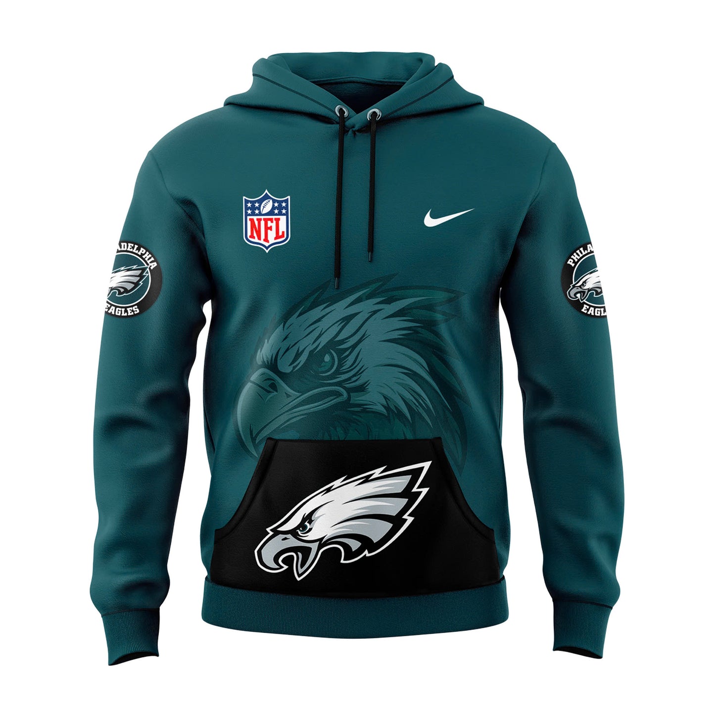 Premium Philadelphia Eagles Gear -Midnight Green/Black Philadelphia Eagles 2024/25 Hoodie PE08