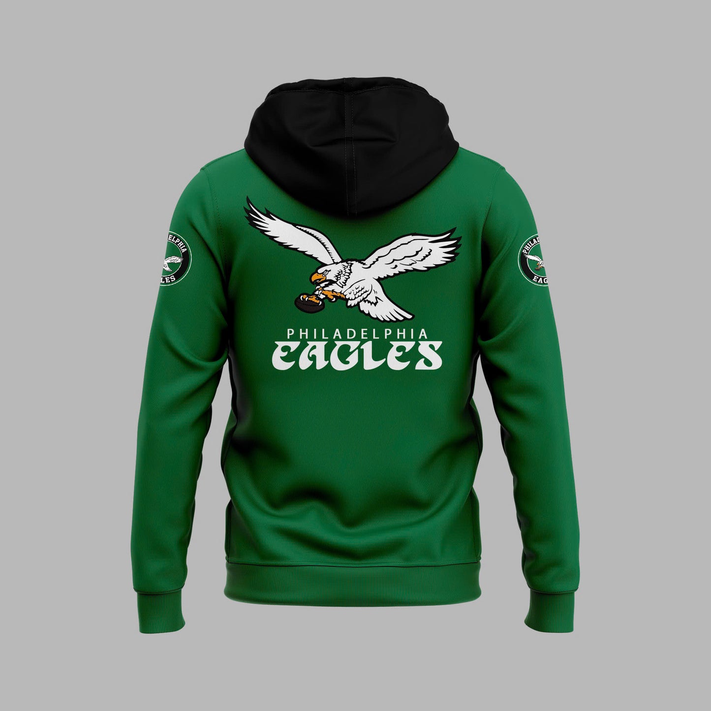 Premium Philadelphia Eagles Gear - Green Philadelphia Eagles 2024 Throwback Hoodie PE03