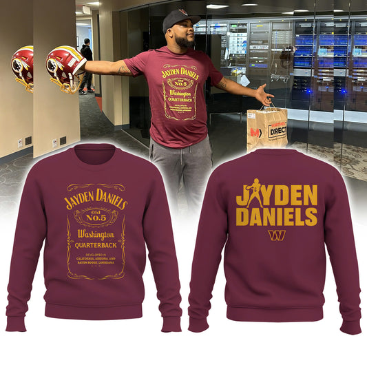 Washington Commanders Premium Quality Pullover Sweatshirt - Washington Commanders Jayden Daniels Combo Sweatshirt | Jogger | Cap