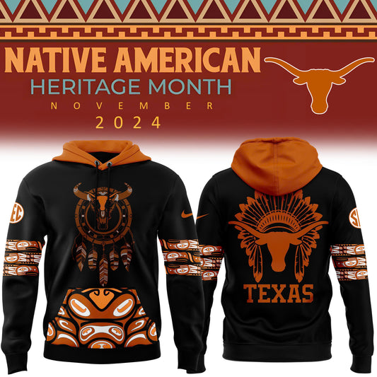 Texas Longhorns 2024 Native American Heritage Month Premium Limited Pullover Hoodie