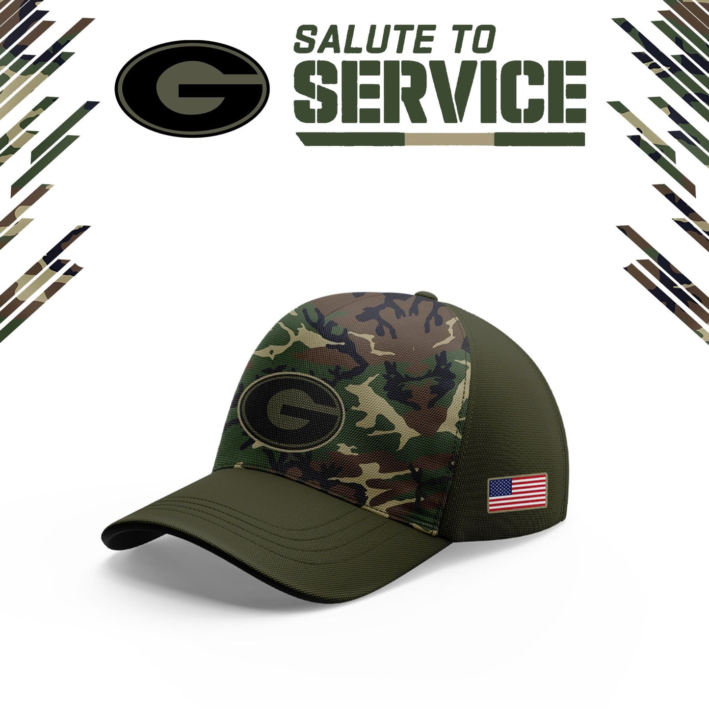 Premium Georgia Bulldogs Hoodie - Georgia 2024 Salute to Service Club Fleece Edition Hoodie GB03 - Georgia Bulldogs Camo Hoodie Set