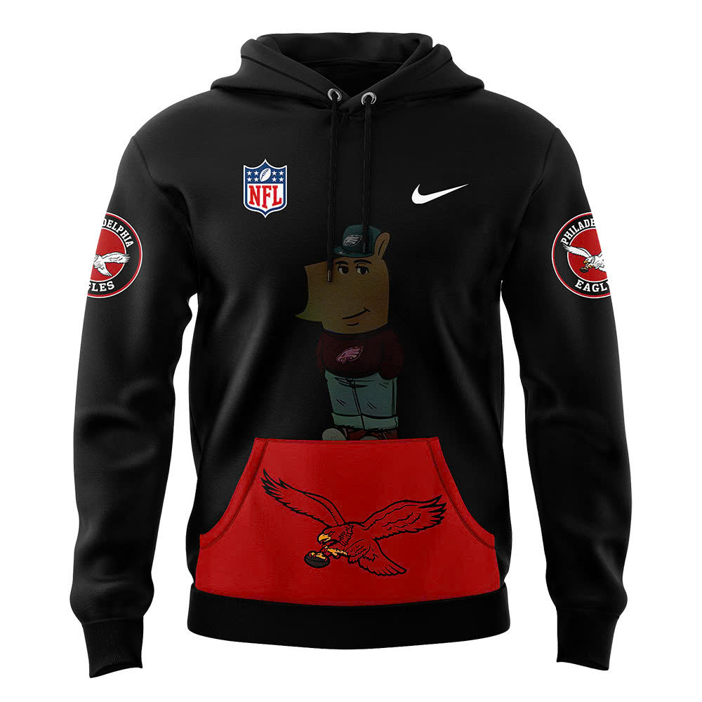 Premium Philadelphia Eagles Gear - Philadelphia Eagles Christmas 2024 x Chill Guy Hoodie - Unique Christmas Gift For Fan PE02