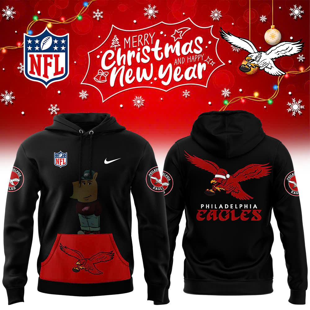 Premium Philadelphia Eagles Gear - Philadelphia Eagles Christmas 2024 x Chill Guy Hoodie - Unique Christmas Gift For Fan PE02