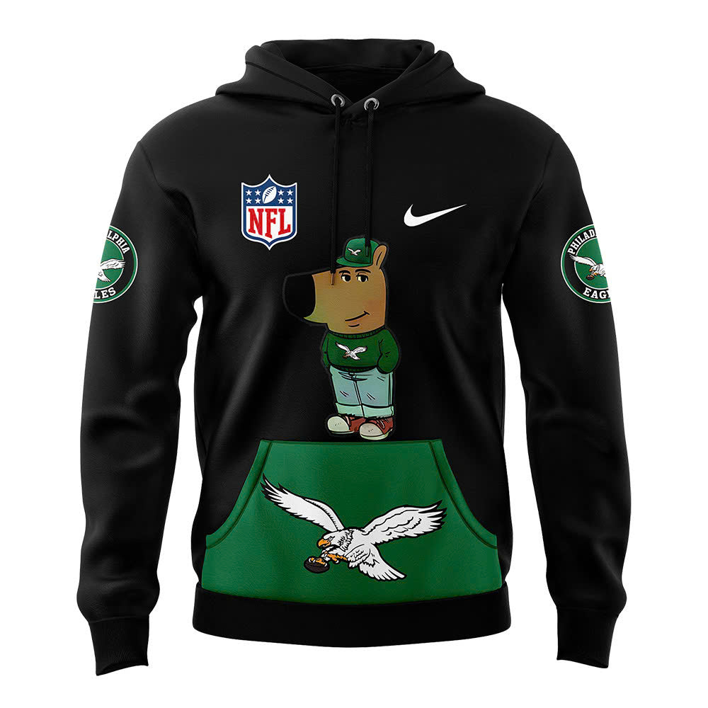 Premium Philadelphia Eagles Gear - Philadelphia Eagles x Chill Guy 2024 Hoodie PE05