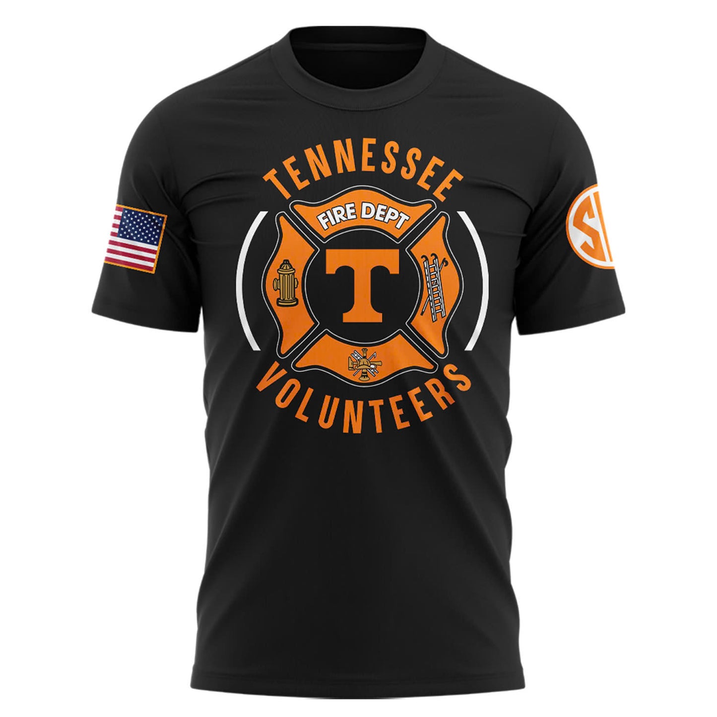 Tennessee Volunteers Premium Gear - Tennessee Football x 2024 Firefighter Appreciation Night Premium Limited T-Shirt - Tennessee Volunteers Merch