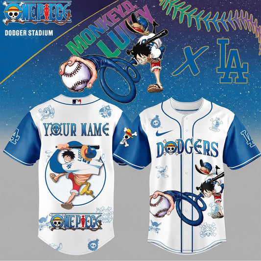 ,.ONE PIECE Night with the Los Angeles Dogger 2026 Jersey (Custom Name )