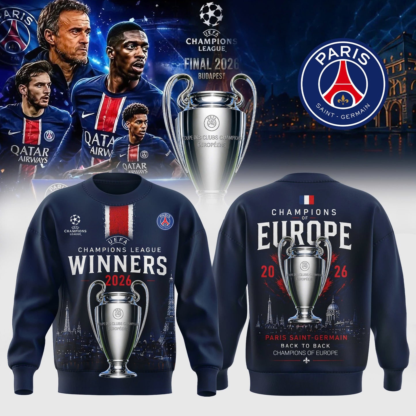 _ UEFA Champions League Winners 2026 Edition Sweatshirt