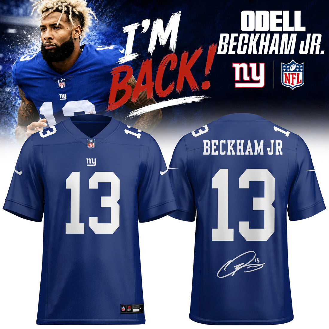 New York Giants Odell Beckham Jr. 13 Limited Edition Jersey
