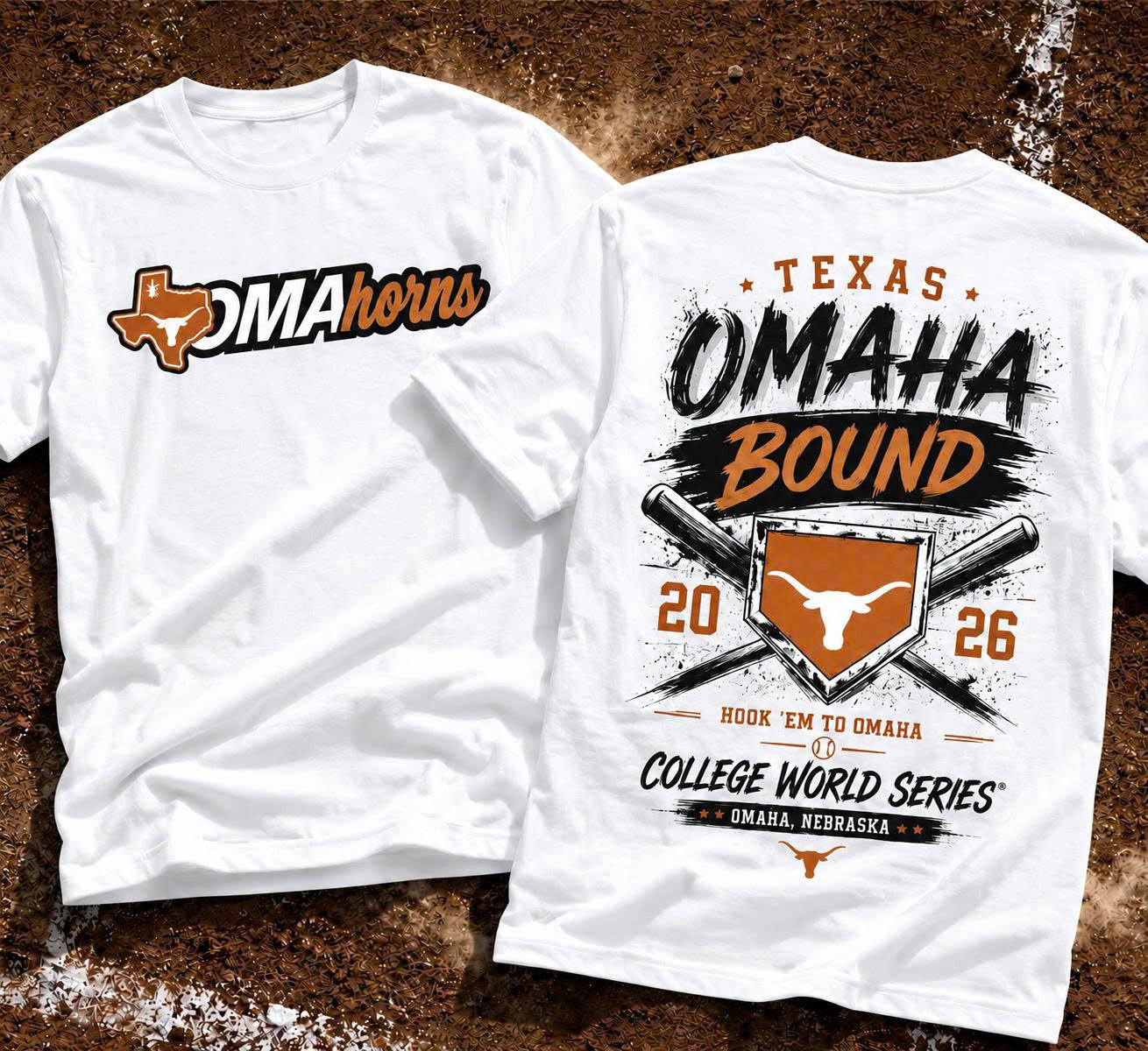 Texas Longhorn Baseball 2026 NCAA Baseball Men's College World Series Omahorns Tshirt