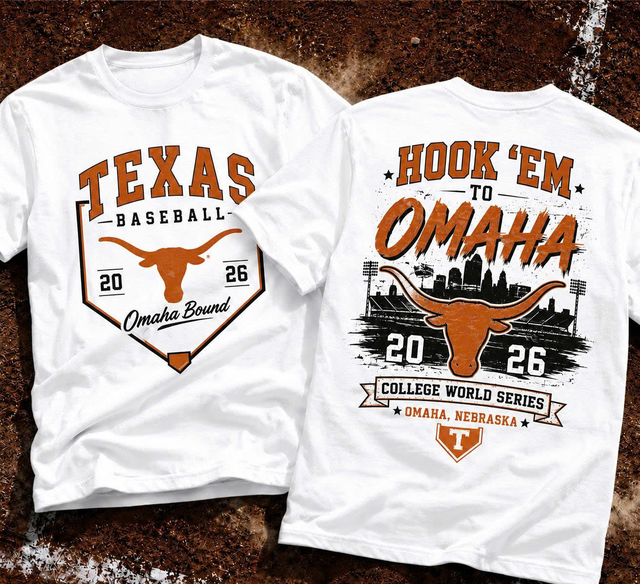 Texas Longhorn Baseball 2026 NCAA Baseball Men's College World Series Omahorns Tshirt