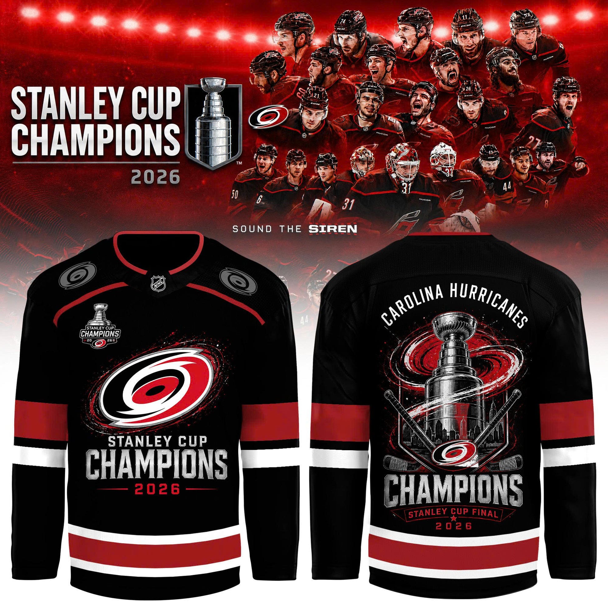 _Carolina Hurricanes Champions 2026 Stanley Cup Jersey