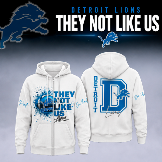 Lions Fans - "They Not Like Us" Limited Edition Zip Hoodie