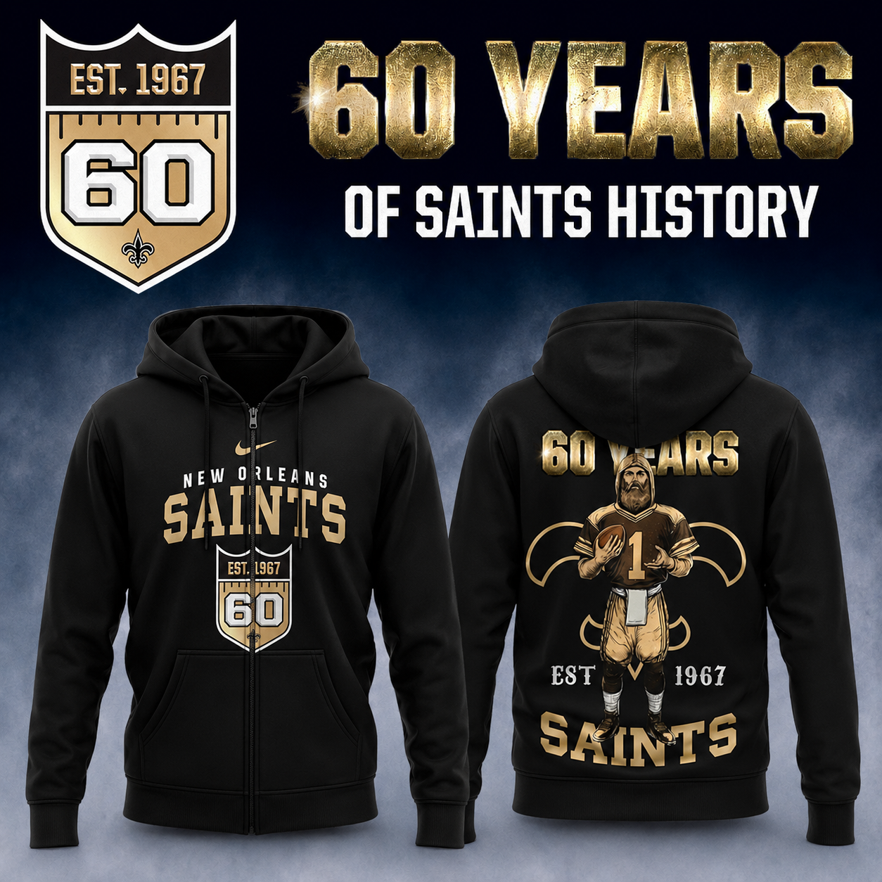 New Orleans Saints Fans - 60 Years of New Orleans Saints Football ⚜️